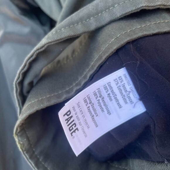 Paige “Sheryl” Olive Green Bomber Jacket - Picture 4 of 6